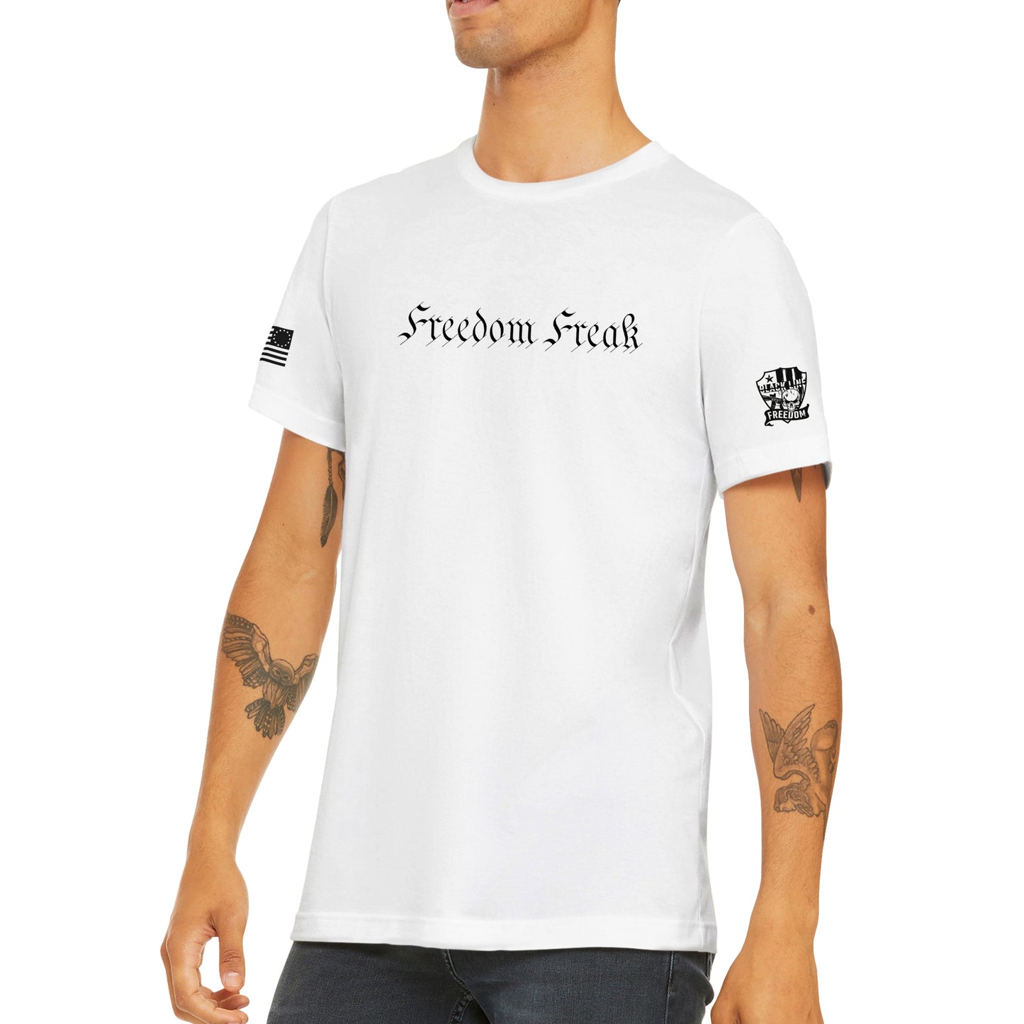 Freedom Freak - Constitutional Font T-shirt (White)