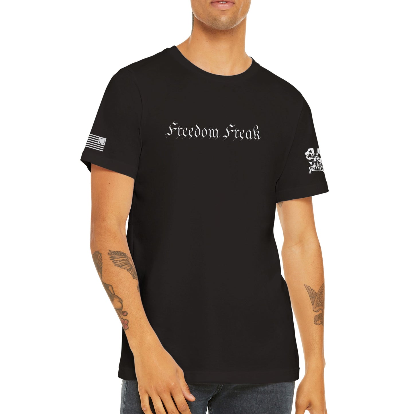 Freedom Freak - Constitutional Font T-shirt (Black)