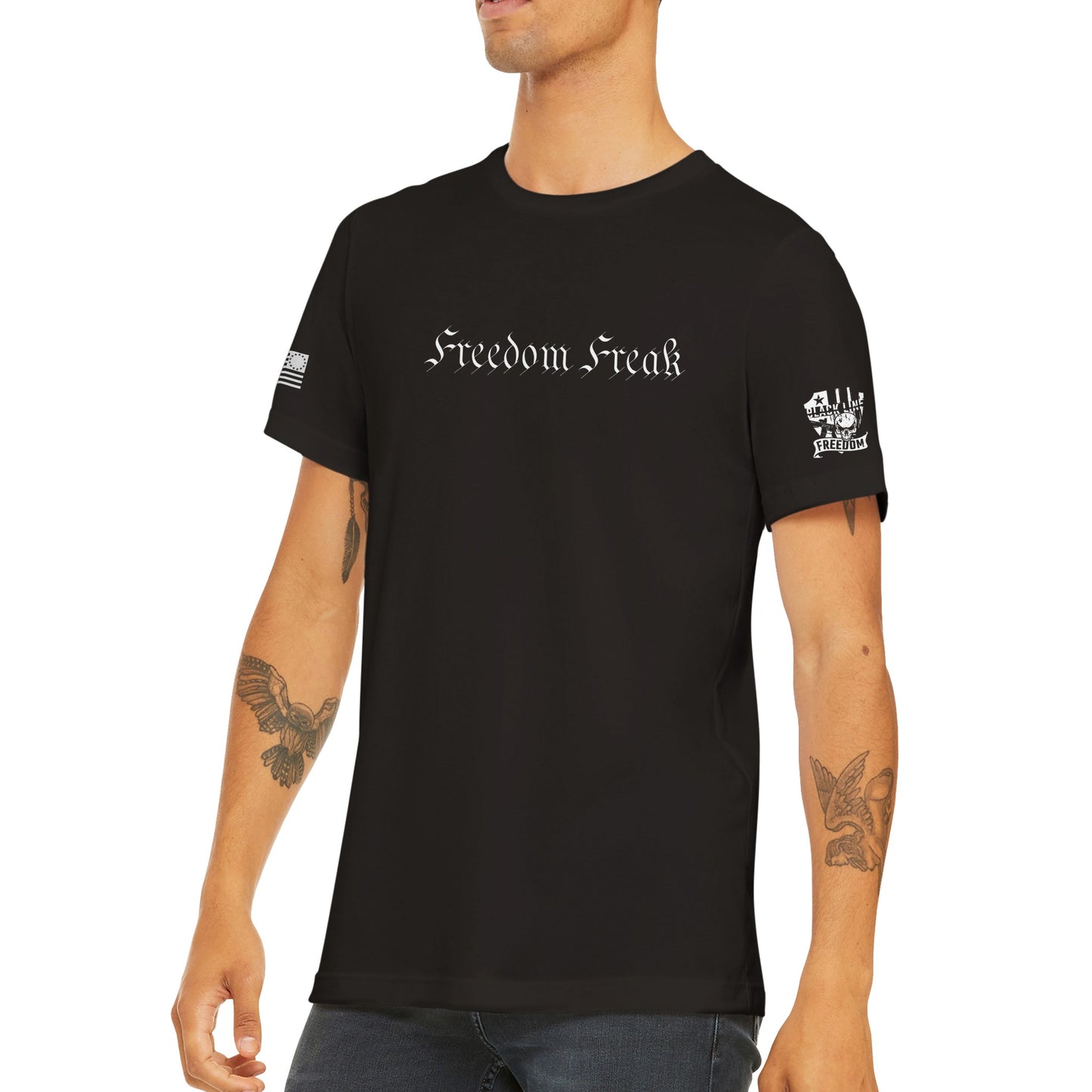 Freedom Freak - Constitutional Font T-shirt (Black)