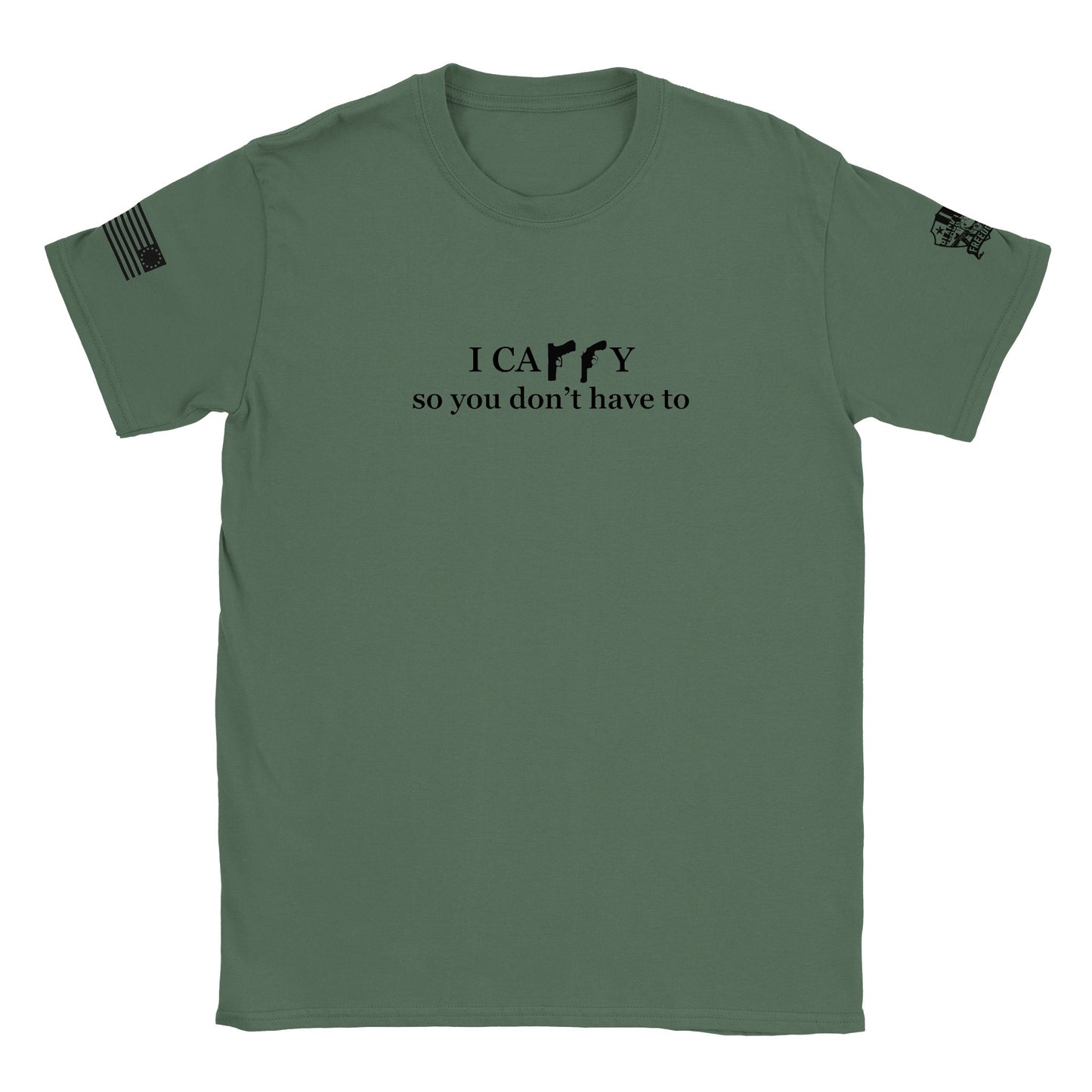 I carry so you don't have to - Tactical T-shirt (White/Military Green)