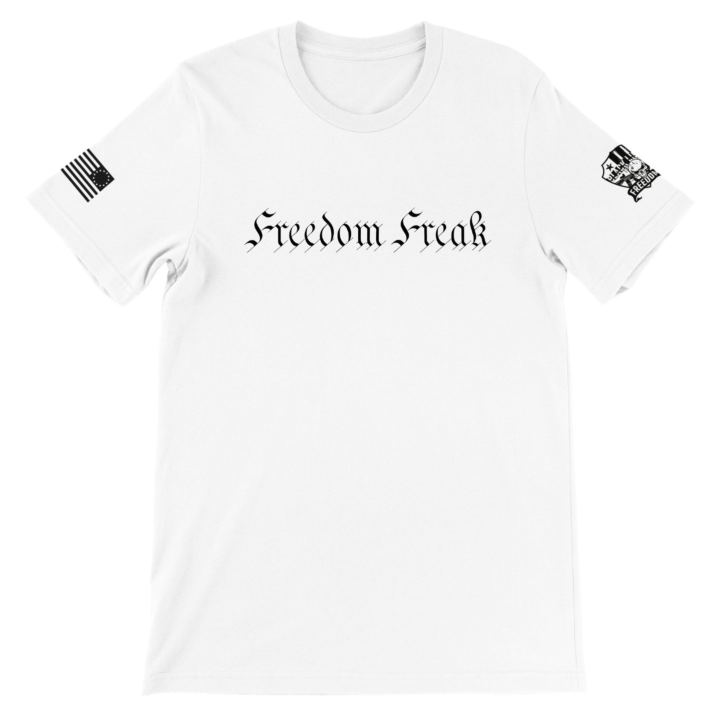 Freedom Freak - Constitutional Font T-shirt (White)