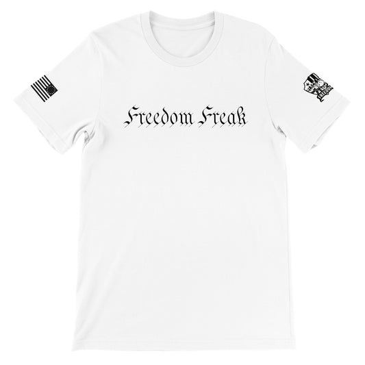 Freedom Freak - Constitutional Font T-shirt (White)