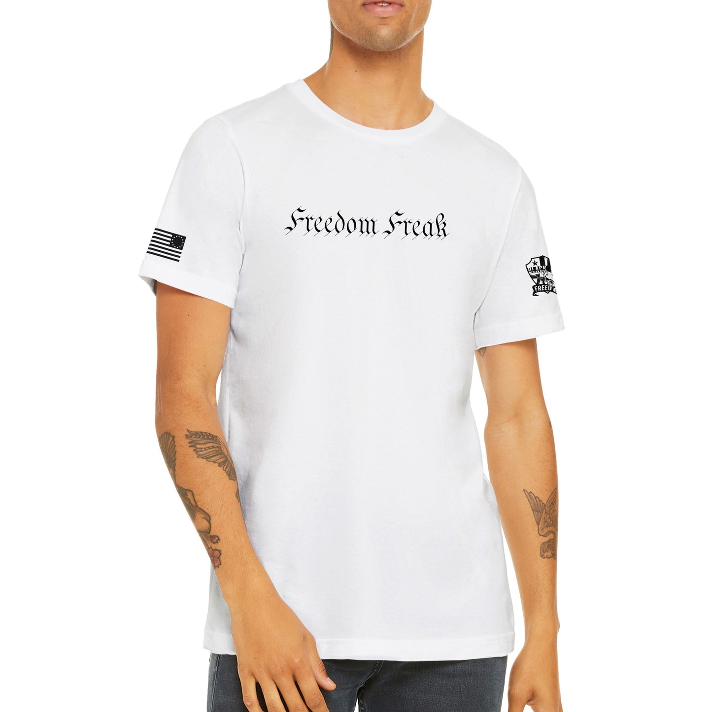 Freedom Freak - Constitutional Font T-shirt (White)